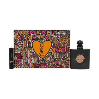 Yves Saint Laurent Black Opium Gift Set 50ml EDP + 2ml Lash Clash Mascara + Pouch - Fragrance