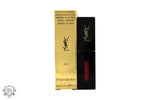 Yves Saint Laurent Rouge Pur Couture lipstick 411 with gold packaging for Vinyl Cream Liquid