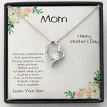 Eternal Love Zircon Heart Necklace: A Radiant Gift for Mom -  QH Clothing