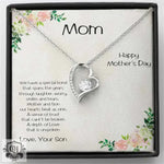 Eternal Love Zircon Heart Necklace: A Radiant Gift for Mom -  QH Clothing