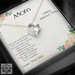 Eternal Love Zircon Heart Necklace: A Radiant Gift for Mom -  QH Clothing