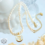 Elegant Zodiac Gemstone Pearl Necklace -  QH Clothing