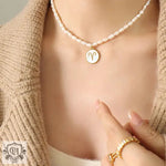 Elegant Zodiac Gemstone Pearl Necklace -  QH Clothing