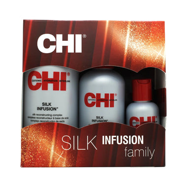 CHI Silk Infusion Presentset 355ml Leave-In Treatment + 177ml Leave-In Treatment + 59ml Leave-In Treatment - Quality Home Clothing| Beauty