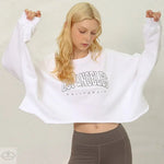 Cropped Letter Print Jumper - Quality Home Clothing| Beauty