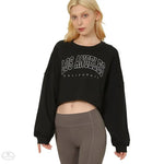 Cropped Letter Print Jumper - Quality Home Clothing| Beauty