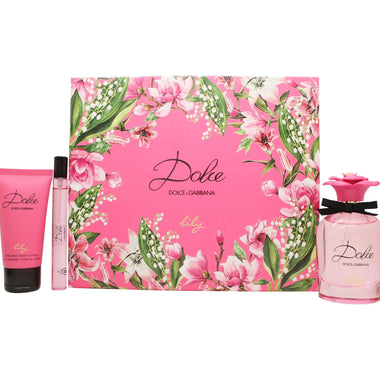 Dolce & Gabbana Dolce Lily Gift Set 75ml EDT + 10ml EDT + 50ml Body Lotion - Quality Home Clothing| Beauty