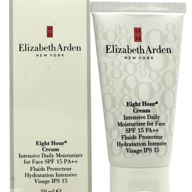 Elizabeth Arden Eight Hour Cream Intensive Daily Moisturizer for Face 50ml SPF15 - Quality Home Clothing| Beauty