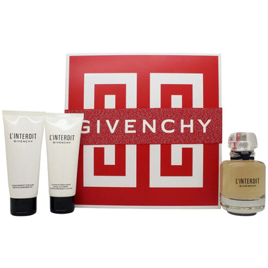Givenchy L'Interdit Gift Set 80ml EDP + 75ml Shower Gel + 75ml Body Lotion - Quality Home Clothing| Beauty