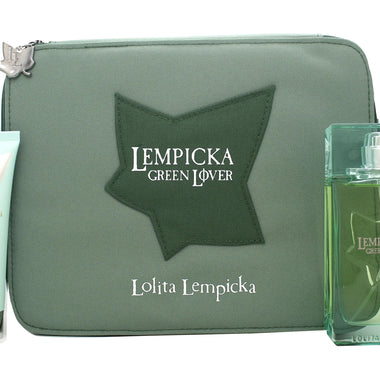 Lolita Lempicka Green Lover Gift Set  100ml EDT + 75ml Aftershave Balm + Bag - Quality Home Clothing| Beauty