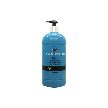 Mustang 3-In-1 Invigorating Body Wash 1000ml - Blue - Quality Home Clothing| Beauty