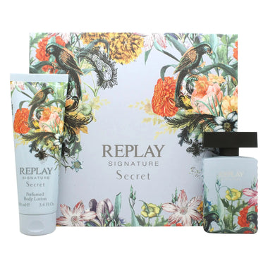 Replay Signature Secret Gift Set 50ml EDT + 100ml Body Lotion - Quality Home Clothing| Beauty