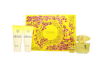 Versace Yellow Diamond Gift Set 90ml EDT + 100ml Body Lotion + 100ml Shower Gel + 5ml EDT - Quality Home Clothing| Beauty